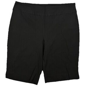 RUBY RD. Womens Pullon Stretch Black‎ 11" Shorts - Size 16